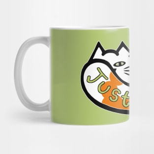 JUST PURR, Orange and White Cat Mug